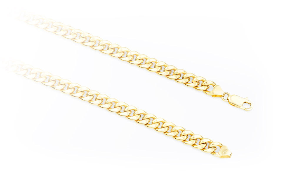 14k yellow gold cuban link chain.